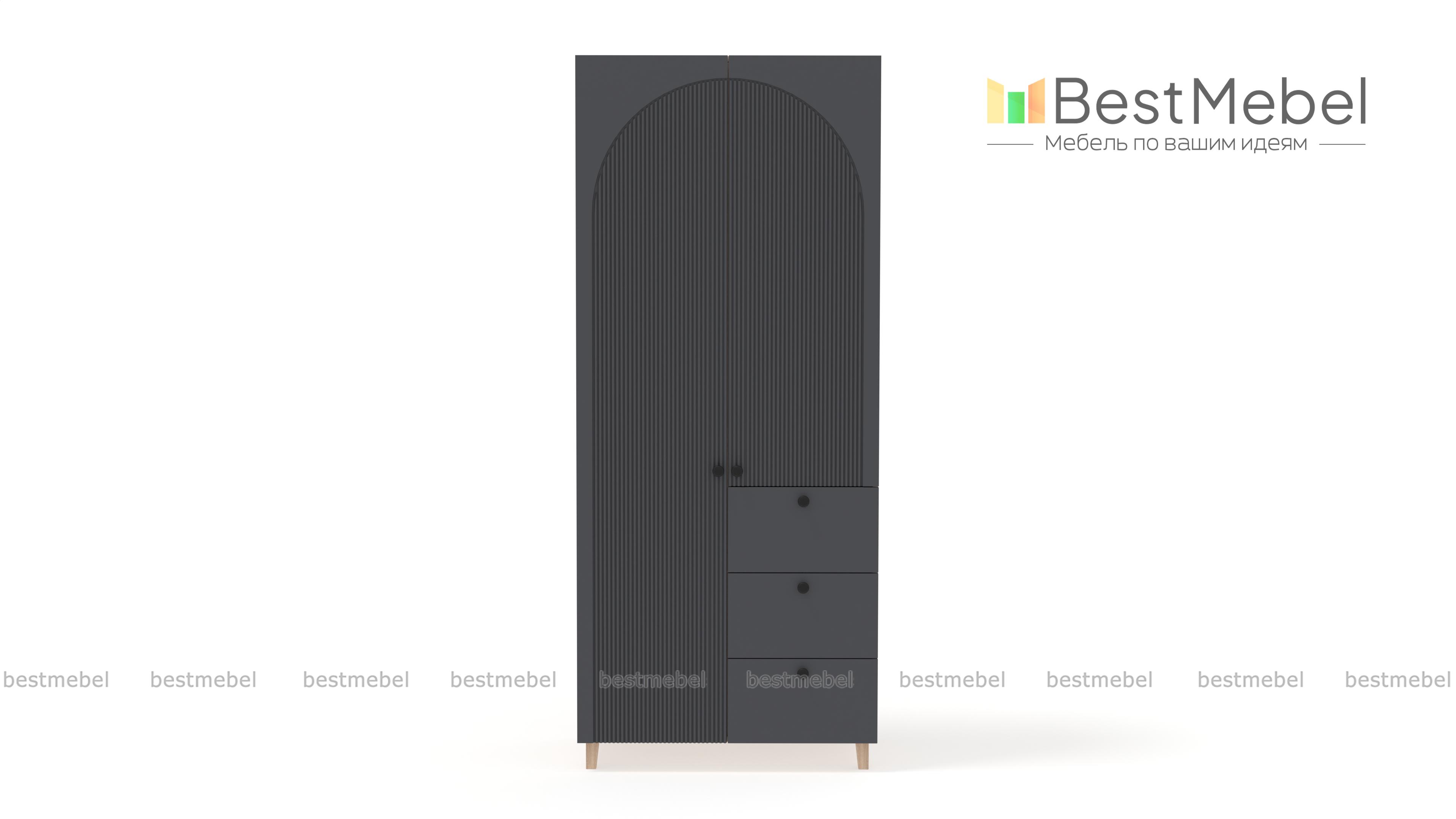 Шкаф распашной Вивьен 1 BMS - Фото