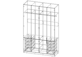 ЭСКИЗ00000147462 Шкаф распашной Фьорд 4  (1700х2600х600)