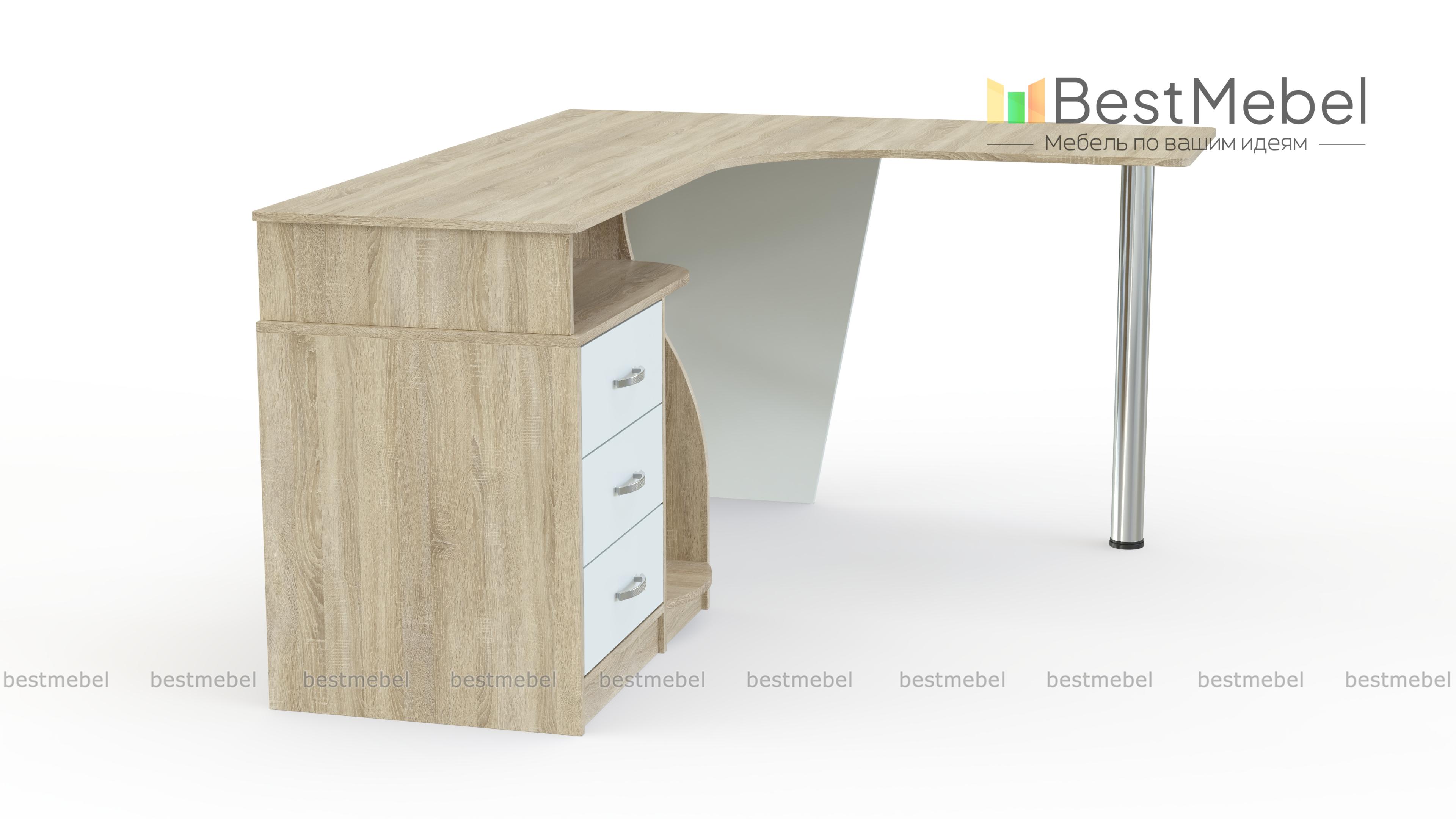 Стол угловой компьютерный Ханна 2 BMS - Фото