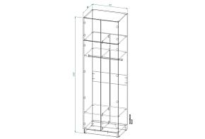 Шкаф распашной Ангард 35 (700х2300х500)