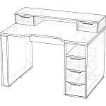 Схема сборки Геймерский стол Джаз-6 BMS