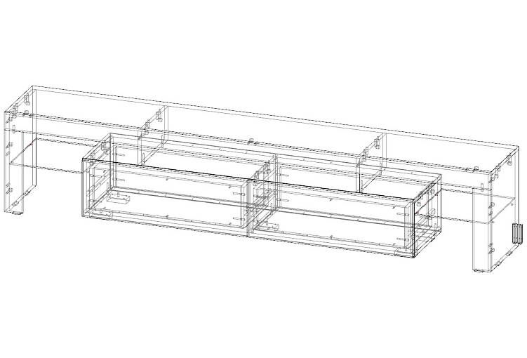 ЭСКИЗ Тумба под тв Трэнди (2200х450х350)