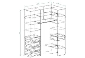 Гардеробная угловая Страйп 2 (1700х2300х1100)