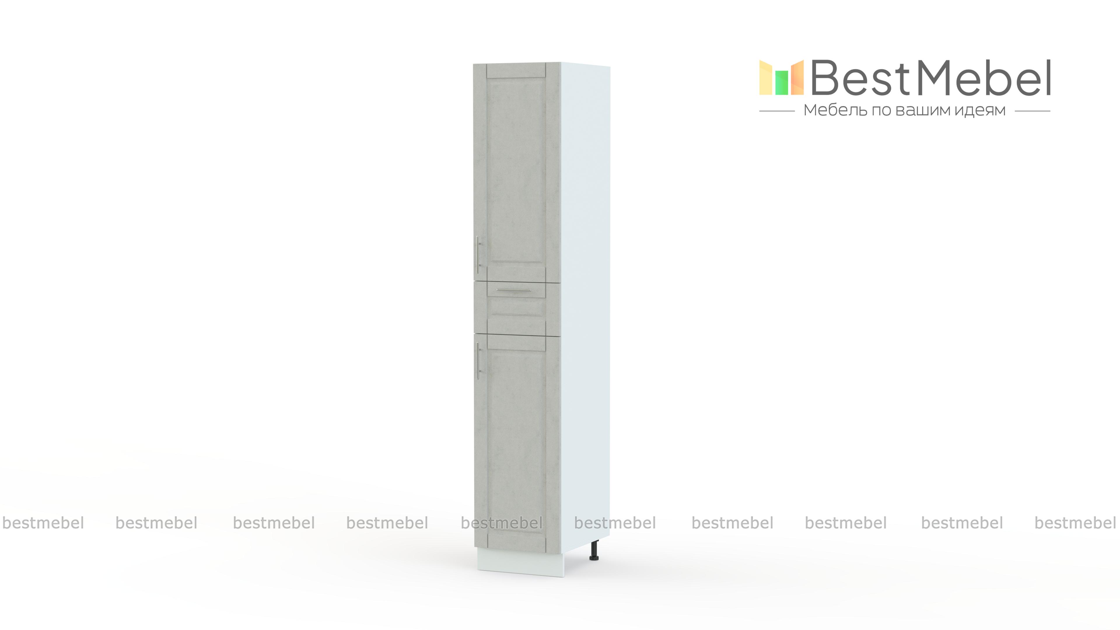 Шкаф-пенал 2 двери 1 ящик Палермо BMS - Фото