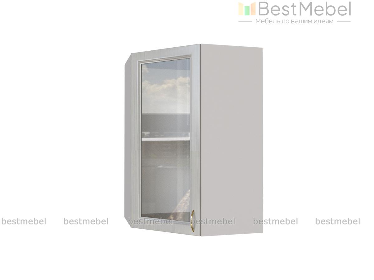 Шкаф верхний угловой стекло  Гренада BMS - Фото