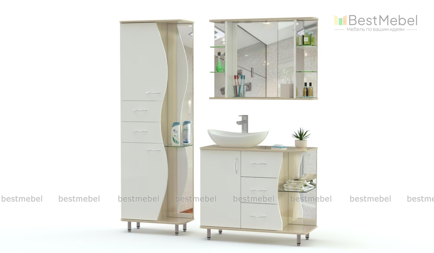 Комплект для ванной комнаты Стайн 3 BMS