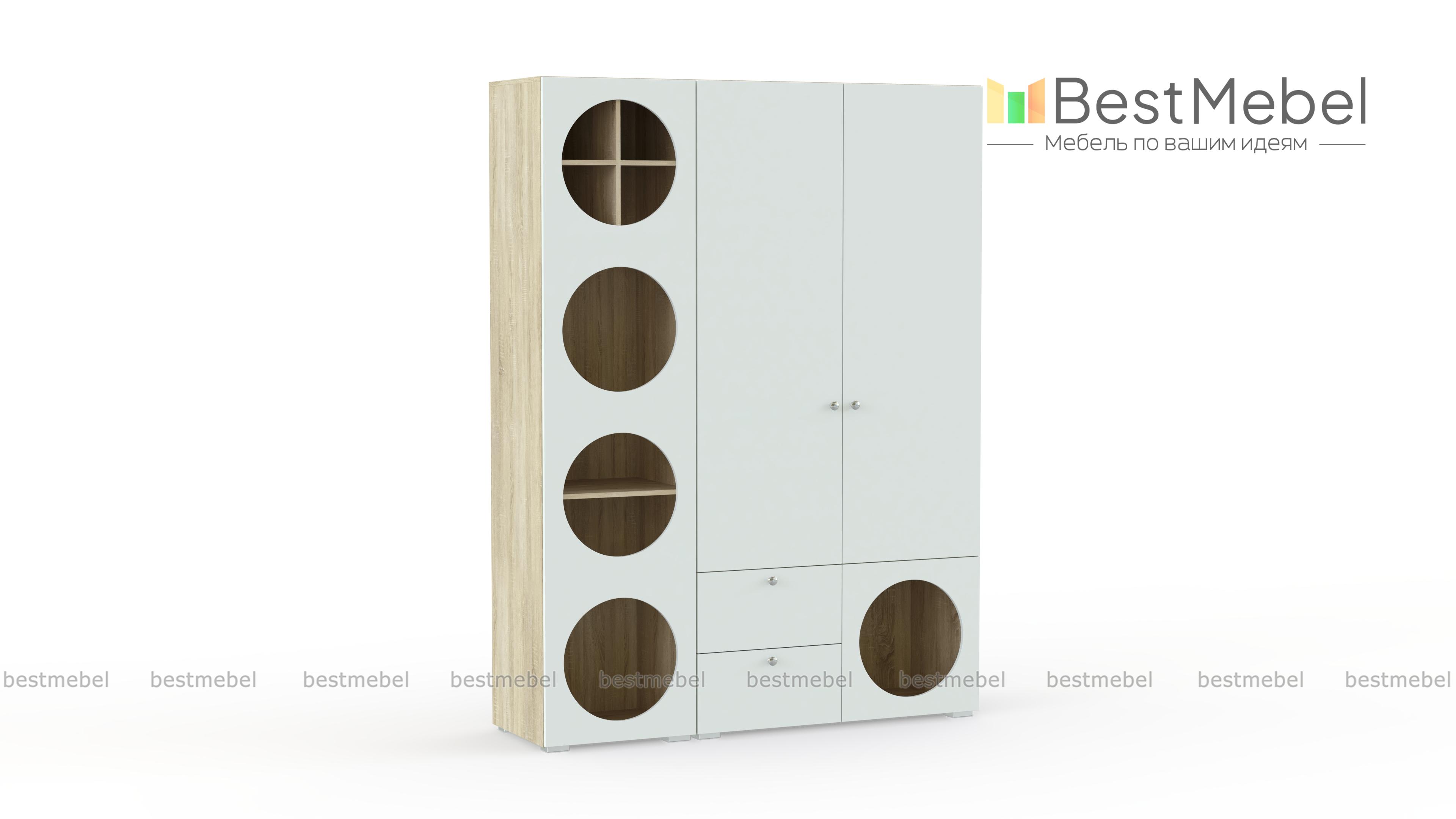 Шкаф распашной Авелин 3 BMS - Фото