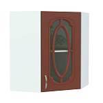 Шкаф верхний угловой остекленный Настя BMS - Фото 2