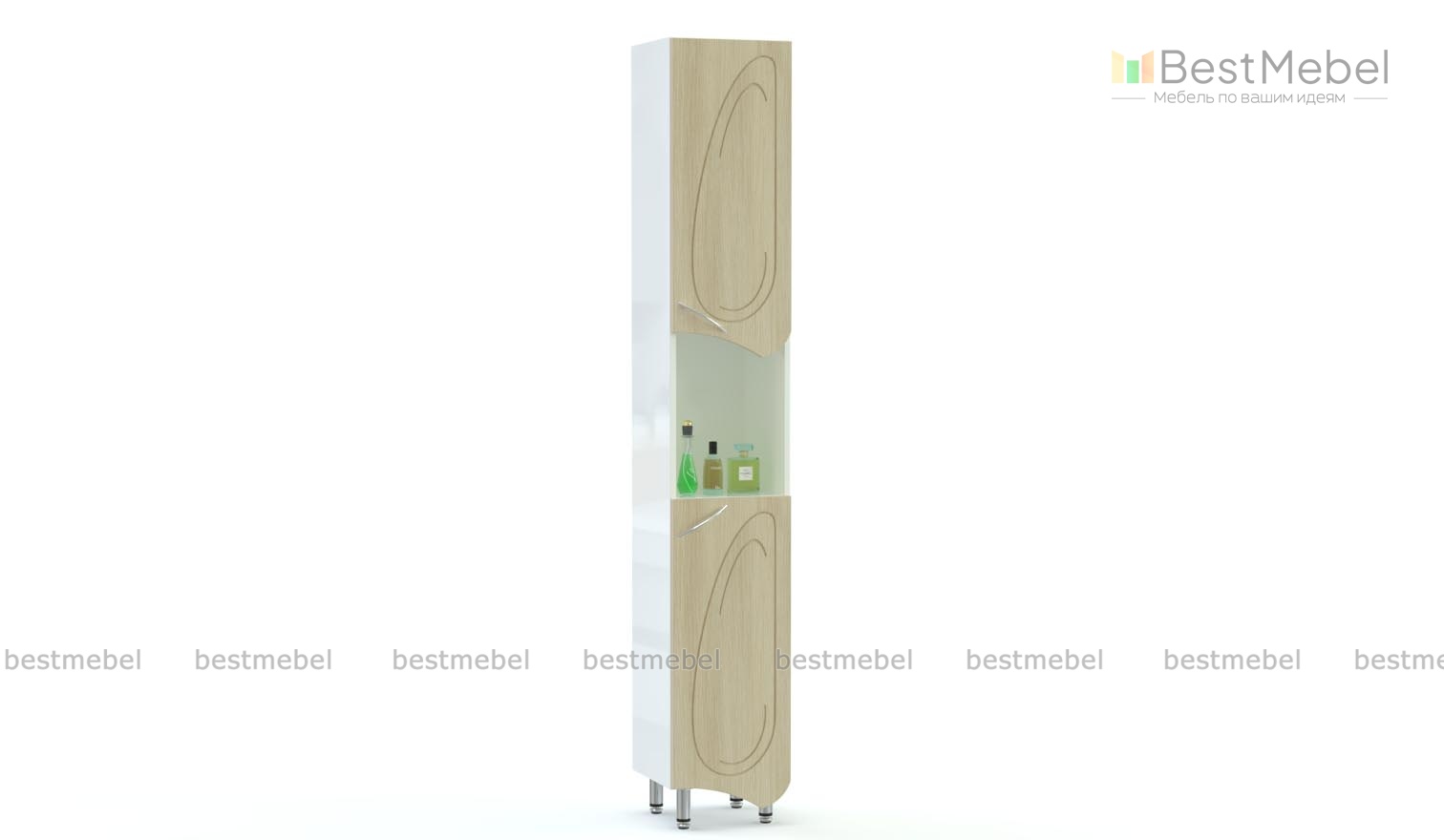 Пенал в ванную комнату Пион 3 BMS