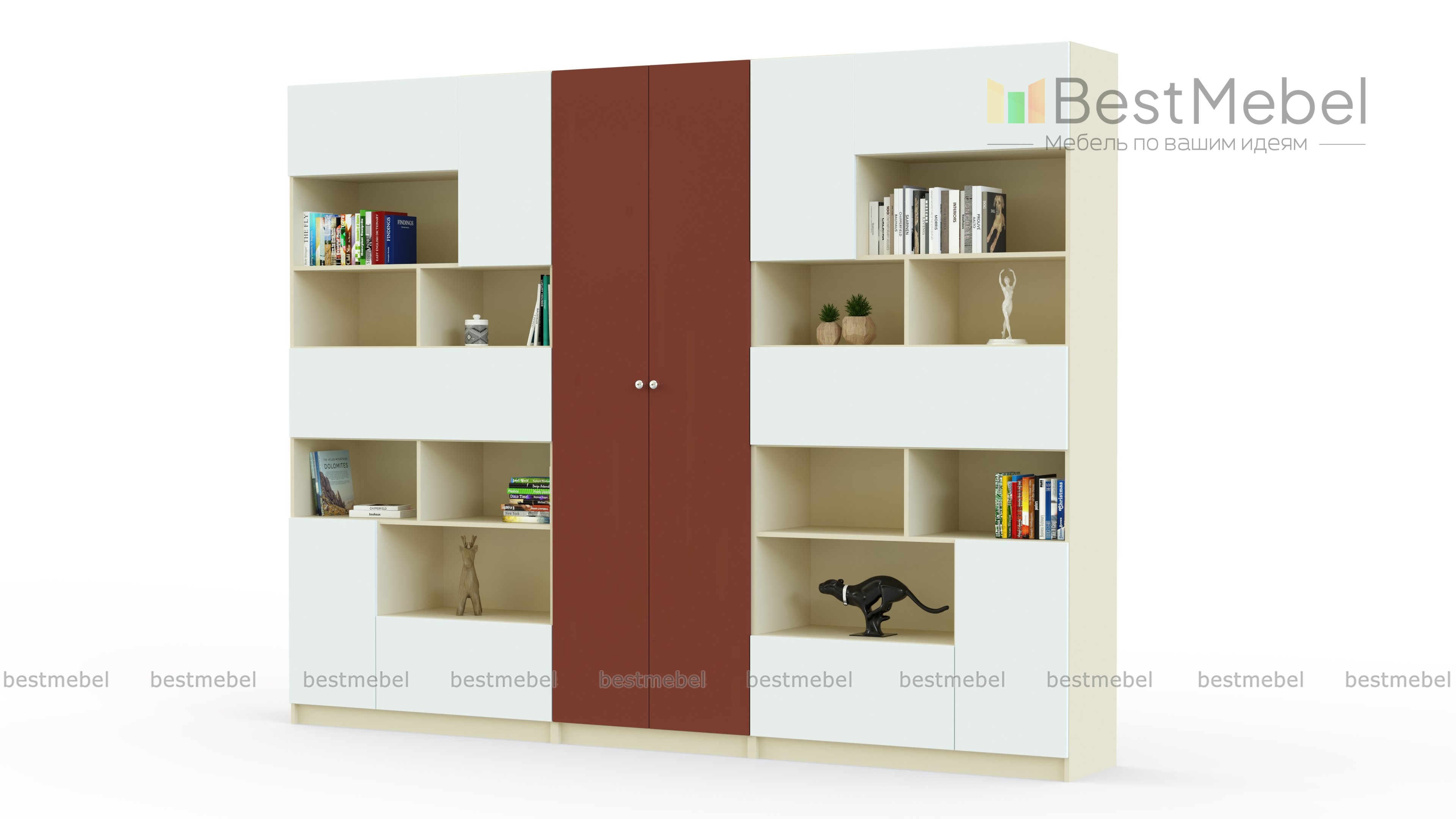 Шкаф-стеллаж Шелби-7 BMS