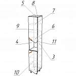 Схема сборки Пенал в ванную комнату Пион 3 BMS