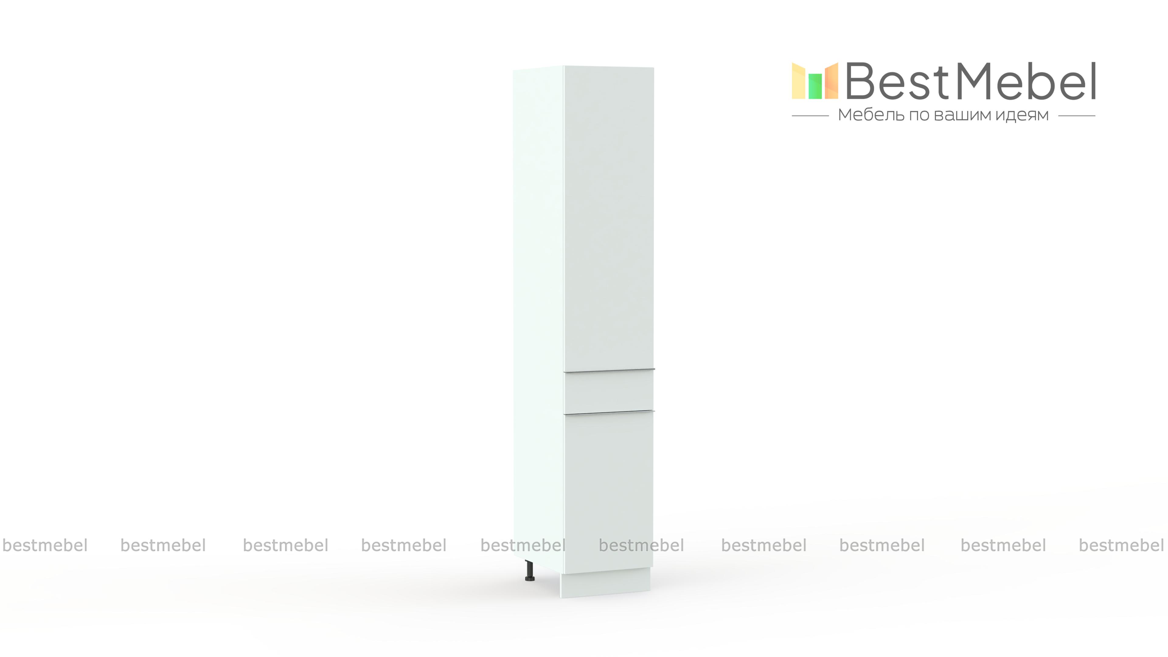 Шкаф пенал с дверцами и ящиком Фьюжн BMS - Фото