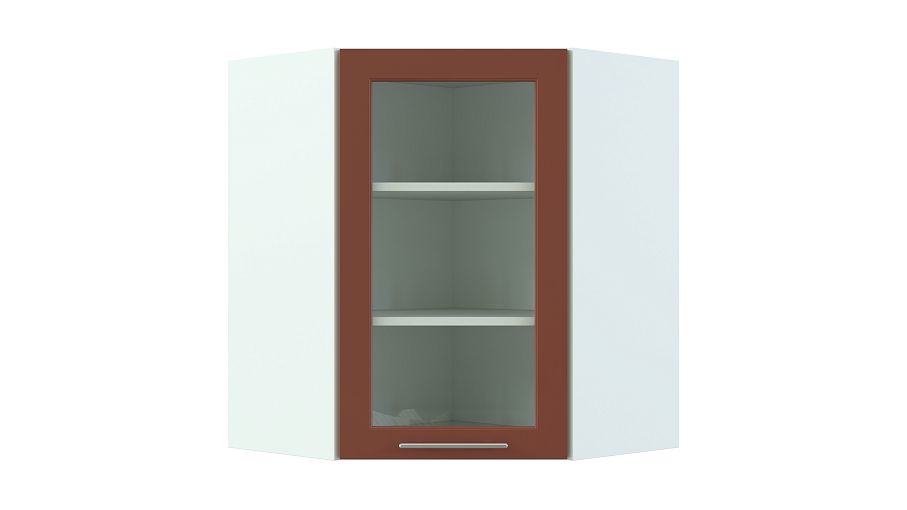 Шкаф верхний витрина угловая Ирен BMS - Фото