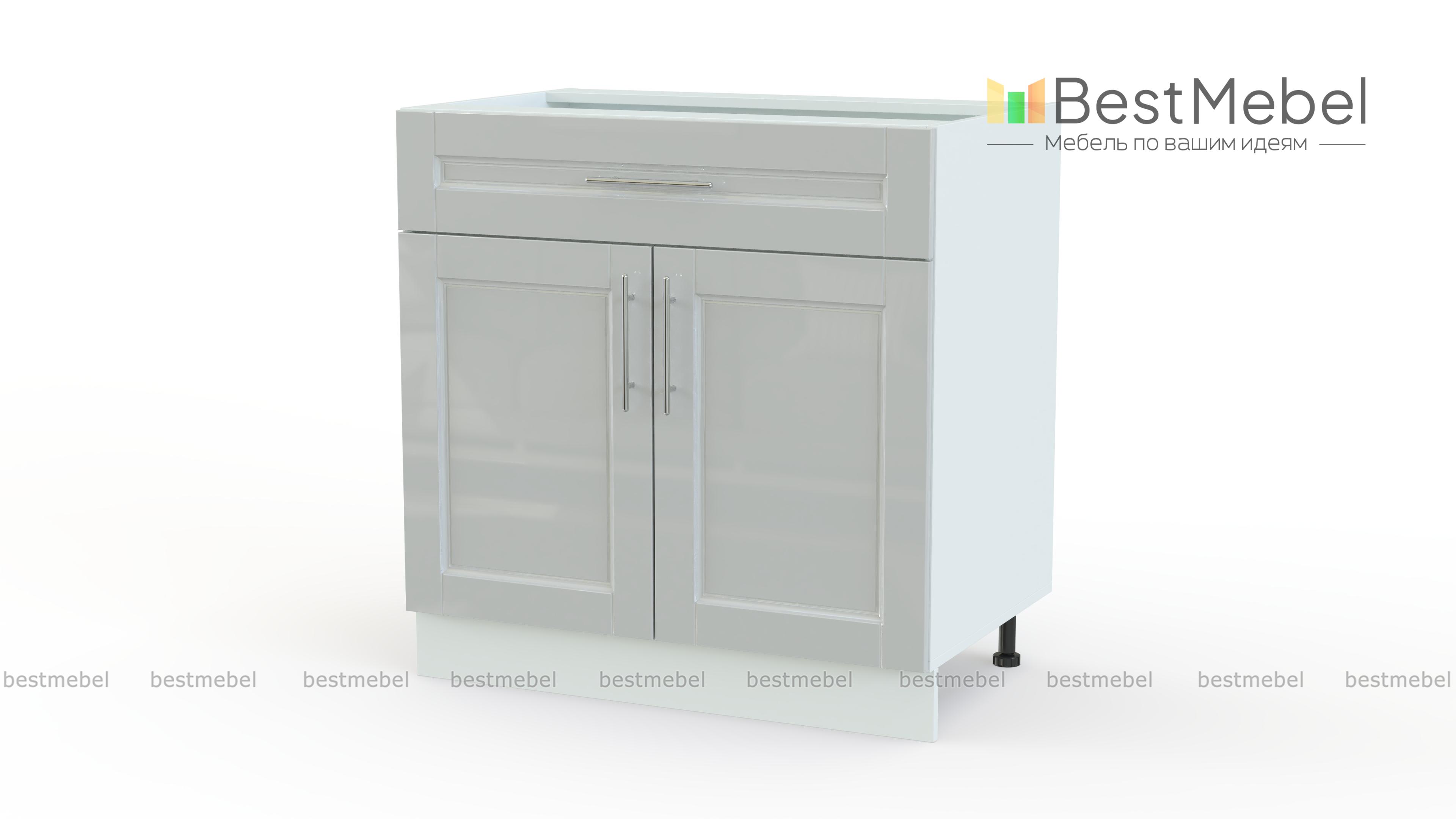 Шкаф нижний с 2-мя дверцами и ящиком Сканди BMS - Фото