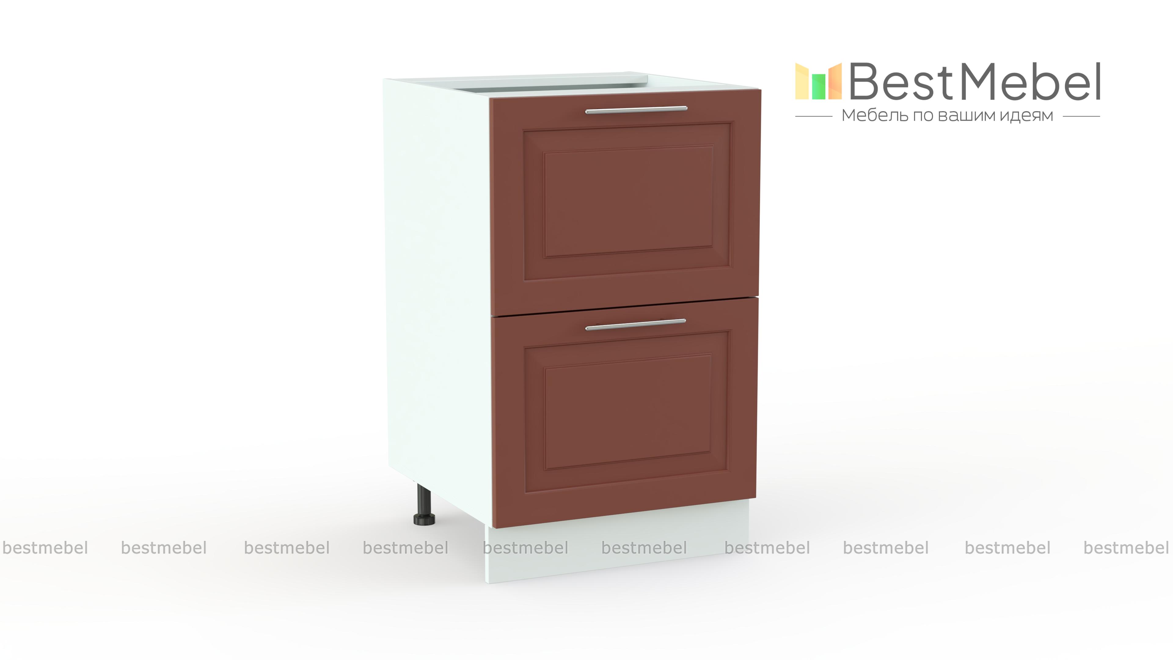 Шкаф нижний с 2-мя выдвижными ящиками Ирен BMS - Фото