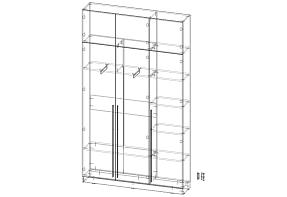ЭСКИЗ №00000323416 Шкаф распашной Лофант 3А  (1400х2400х300)
