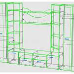 Схема сборки Стенка для гостиной Гамма с зеркалами BMS