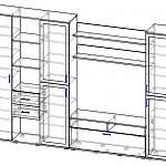 Схема сборки Мебельная стенка в гостиную Турин-1 BMS
