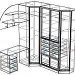 Схема сборки Шкаф угловой 215 BMS