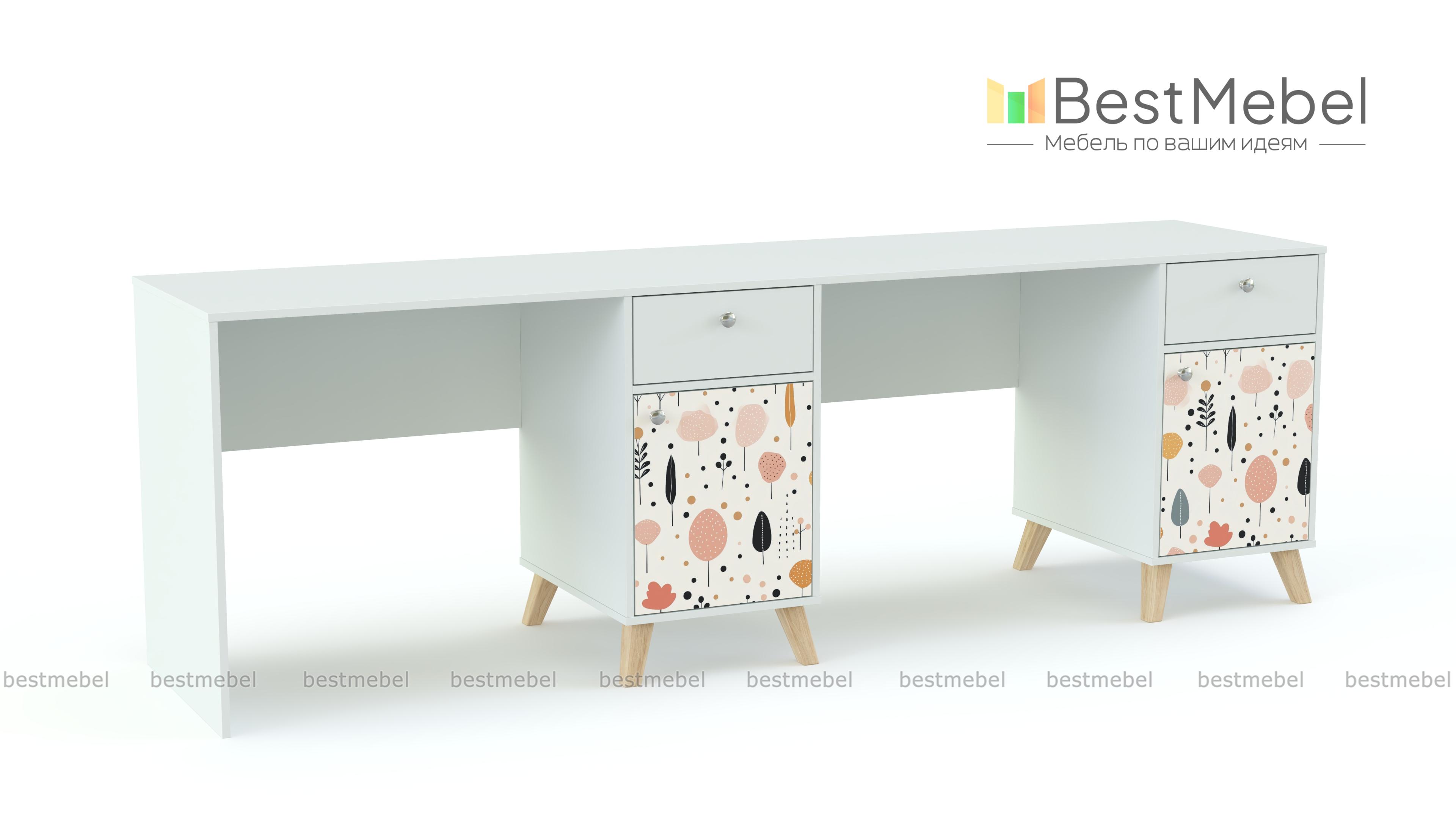 Письменный стол для двоих Эльза 2 BMS - Фото