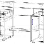 Схема сборки Письменный стол Роберт-40 BMS
