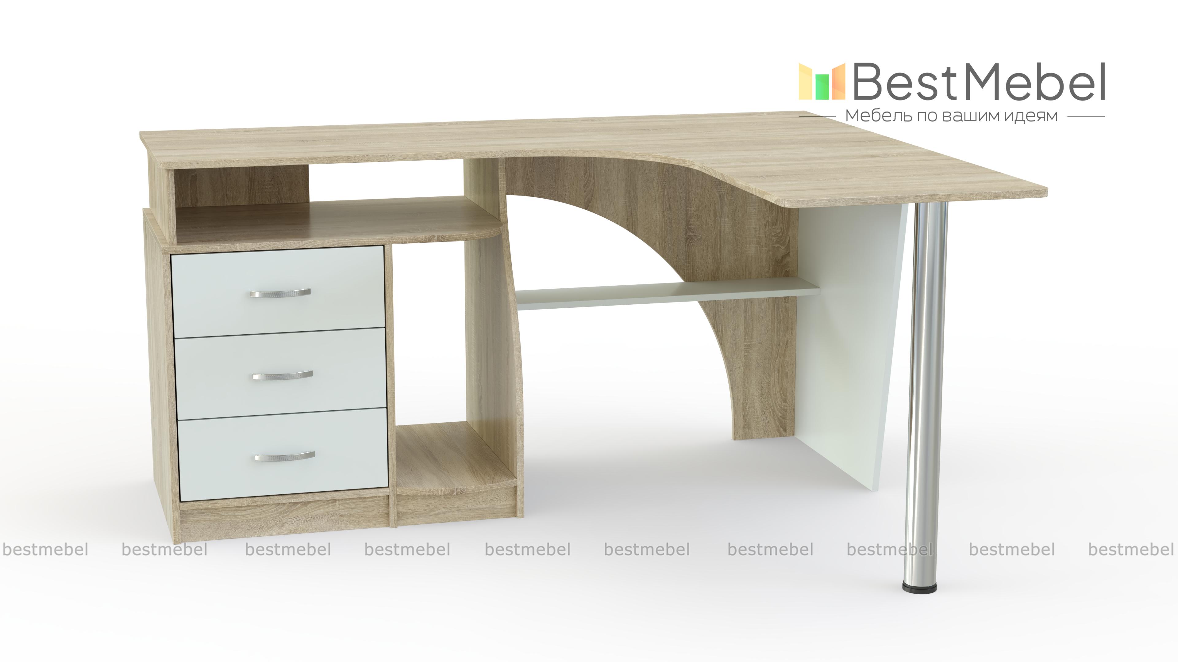 Стол угловой компьютерный Ханна 2 BMS - Фото