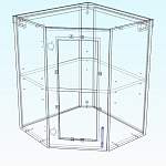 Схема сборки Шкаф верхний угловой стекло  Гренада BMS